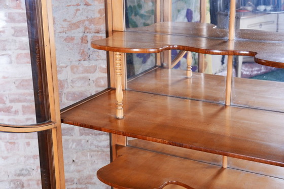 Restored Biedermeier Display Cabinet, Maple, Walnut, Polish, Czech, 1850s – Glass, Wood (photo 8 of 18)