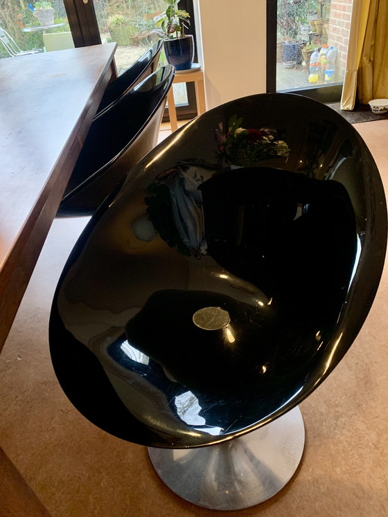 Image 1 of Chaises noires Eros Kartell Starck 6