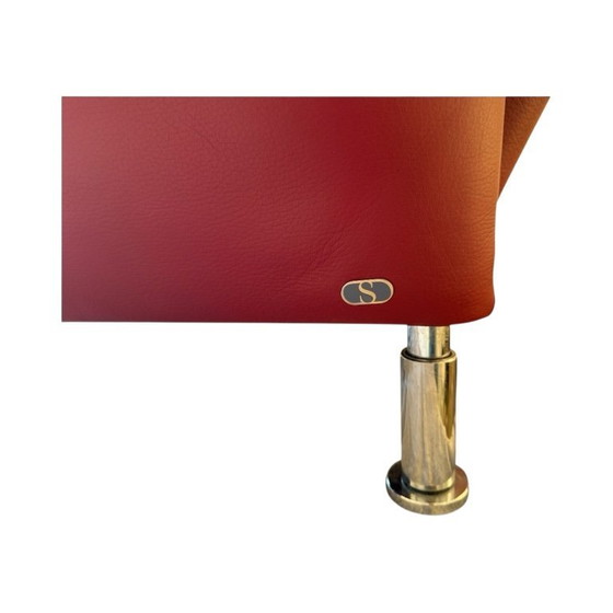 Image 1 of Divano a due posti DS 145 in pelle rossa di de Sede, anni '90