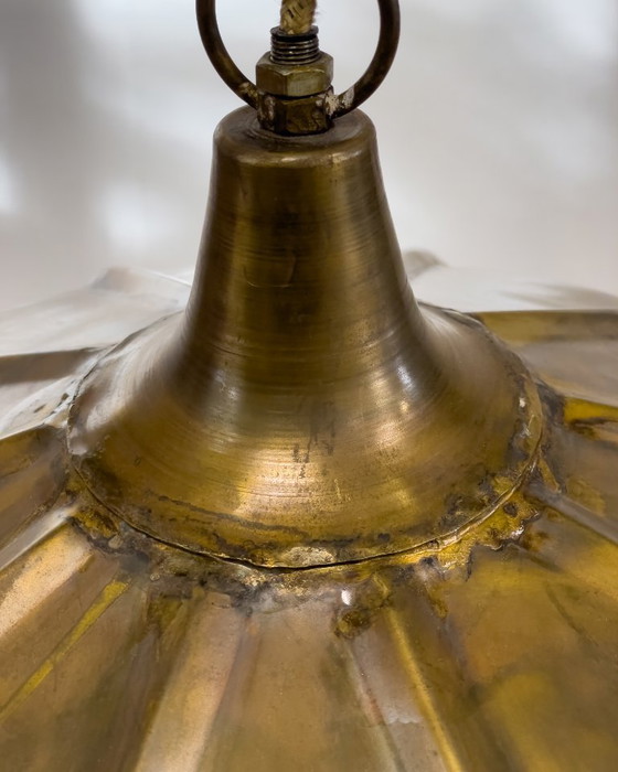 Image 1 of Industriële Messing Hanglamp – Vintage Look