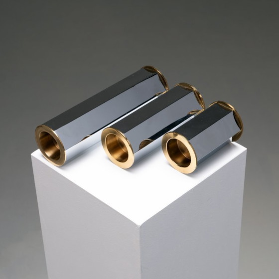 Image 1 of 3x Sechskant-Kerzenständer, 3er-Set