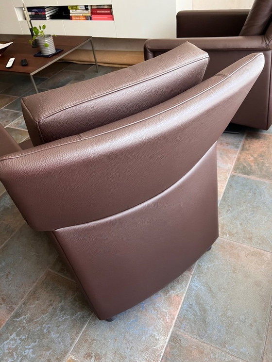 Image 1 of 2 poltrone in pelle Leolux Paian, 1 poltrona girevole.