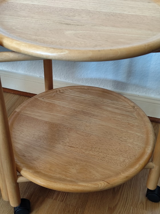 Image 1 of JENS QUISTGAARD ​​Serveerwagen – Mid-Century Vintage Lazy Susan (Dansk Design / Nissen)