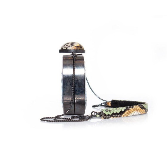 Image 1 of Maison Du Posh, mehrfarbige Python-Clutch