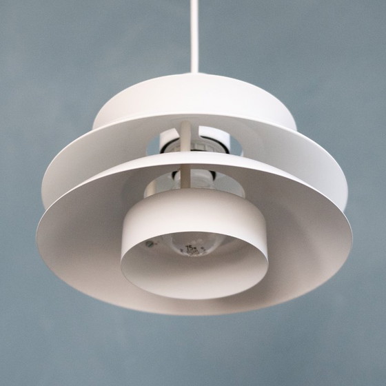 Image 1 of Dänische E.S. Horn Typ 776 Pendelleuchte aus Weißmetall