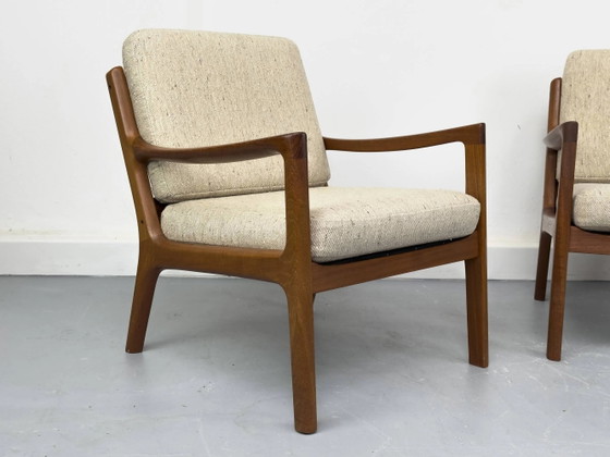 Senator Fauteuils in Teak en Wol van Ole Wanscher voor Cado, Set van 2 – Wool, Mid Century Modern (photo 5 of 25)