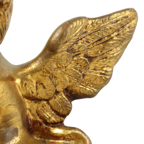 Image 1 of Grande angelo dorato in gesso