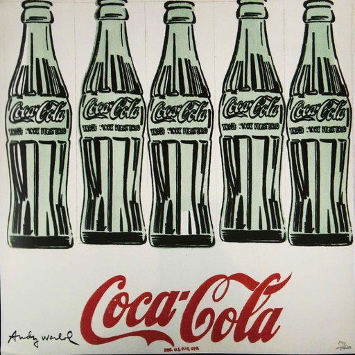 Grande litografia di Andy Warhol "Coca Cola", edizione limitata e numerata a matita da CMOA. 60 cm / 23,62 pollici