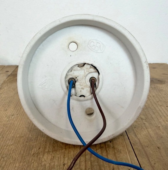 Image 1 of Vintage White Porcelain Ceiling Light, 1970s