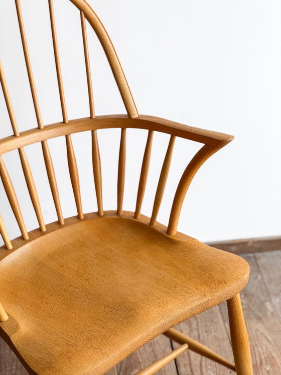 Image 1 of Fauteuil CH 18A en Chêne par Frits Henningsen pour Carl Hansen