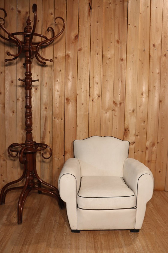 Image 1 of Weißer Ledersessel