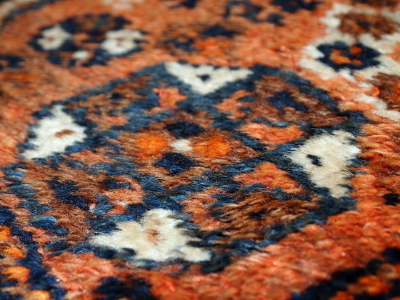 Image 1 of Handmade antique collectible Persian Shiraz bagface 2.6' x 2.8' (81cm x 85cm) 1900s - 1C397