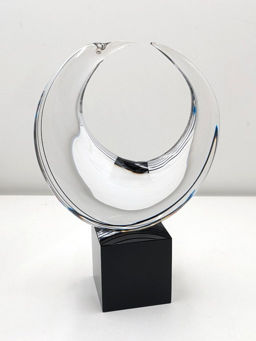Skulptur, Halbmond - 36 cm - Glas