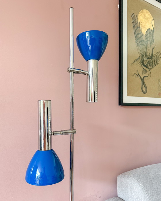 Image 1 of Lampada da terra vintage con due faretti
