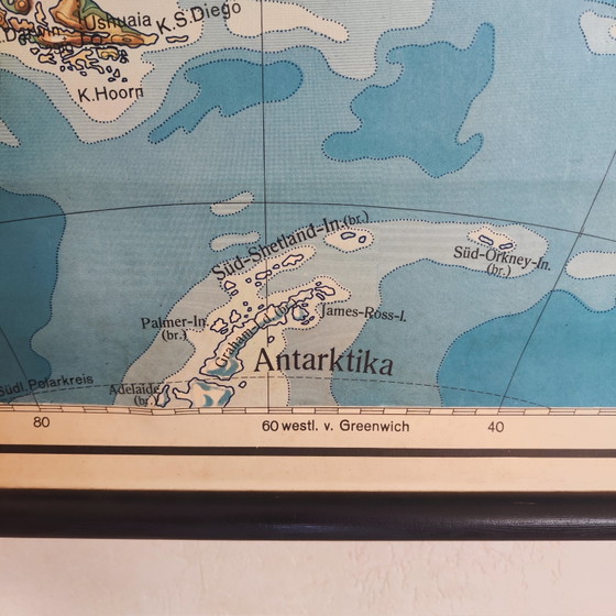 XXL Vintage School Map / Topography of South America / 1950 – Wall decoration, Textile (photo 8 of 10)