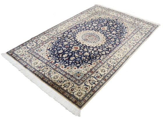 Image 1 of Alfombra persa original anudada a mano Nain 9 LA Fine con seda 190 x 128 cm Top condition