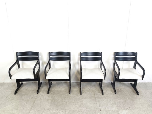 4x Mid century dining chairs