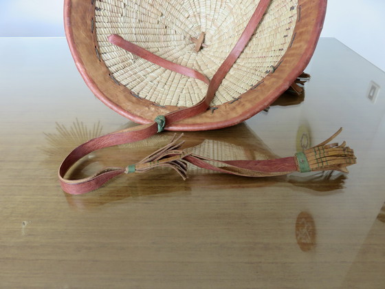 Image 1 of Cappello africano Fulani, pelle e corda intrecciata, 1900