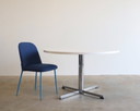 Vintage witte ronde eettafel 120 cm