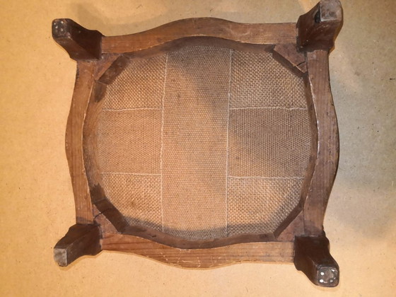 Image 1 of Antique baroque upholstered footstool in Louis XV style (rare)