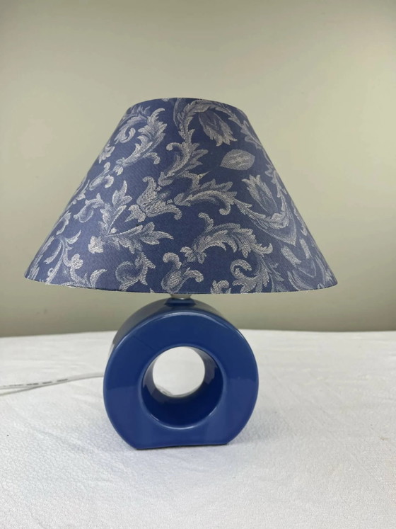 Blue ceramic lamp – Table lamps, Porcelain, Plastic, Mid Century Modern (photo 13 of 13)