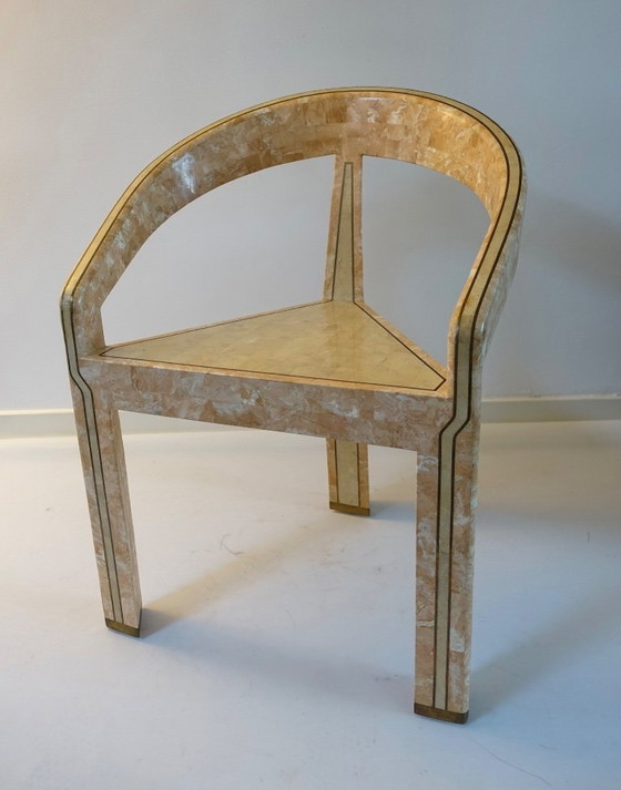 Image 1 of Conjunto de dos sillas Triancolori estilo Maitland Smith, década de 1970