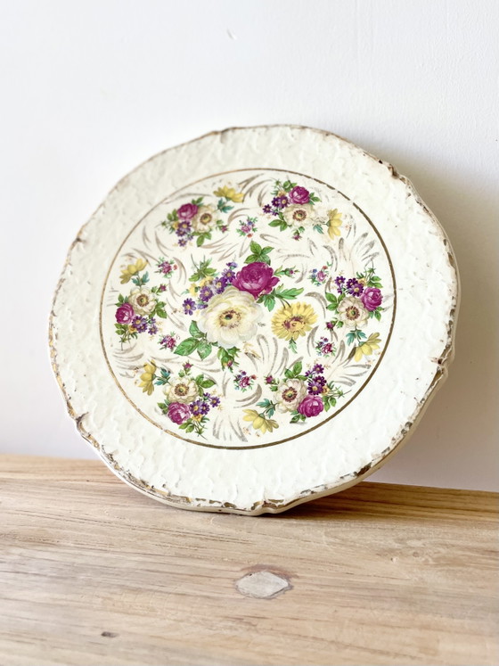 Image 1 of Vintage French Floral Display Plate · Ceranord Saint-Amand · Hand Painted · Made in France