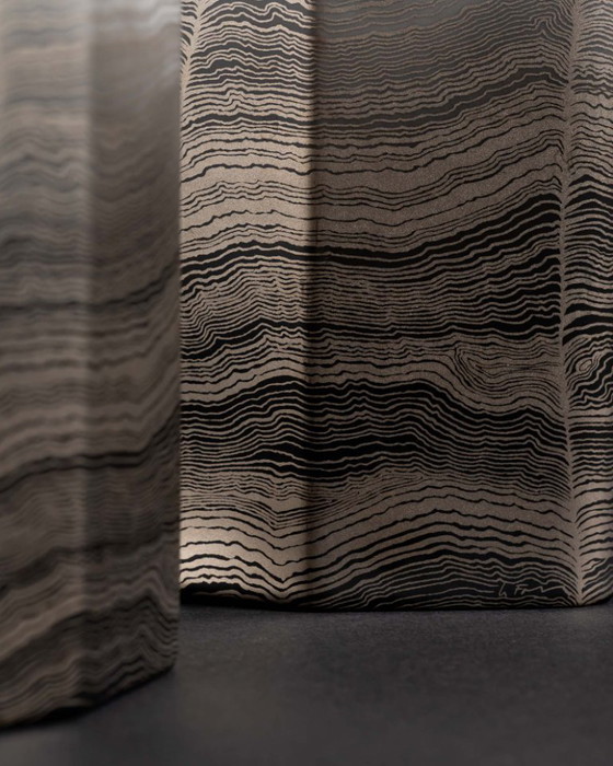 Image 1 of Glam Chic Vintage Rare Alain Le Foll × Rosenthal "Chiffon" Porcelain Vase Duo