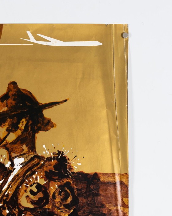 Image 1 of Iberia – Spanje – 1967 – Originele vintage luchtvaartposter – Reizen in de stijl van mid-century modern – 100x70 cm