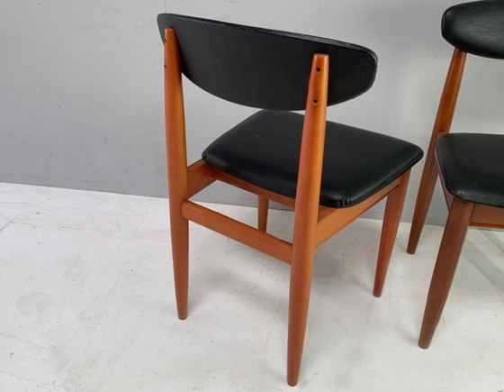 Image 1 of Set Of 4 1970’s Mid Century Dining Chairs By Schreiber