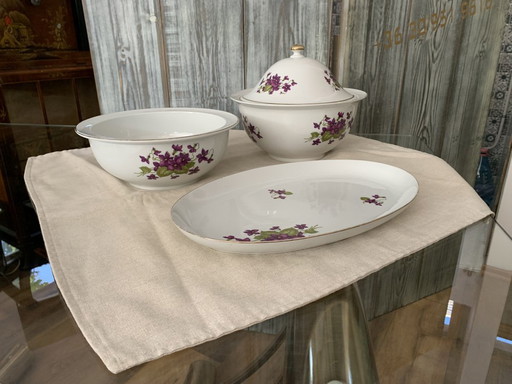 Juego de cena Henneberg Porcelain 1777, años 60, Set de 3