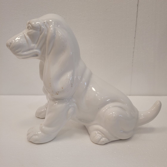 Image 1 of Escultura Perro “Basset Hound”, Cerámica, 40’S - Alemania