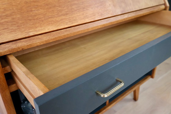 Image 1 of Mid-Century Secretary Converted into Drinks Cabinet – Fully Restored