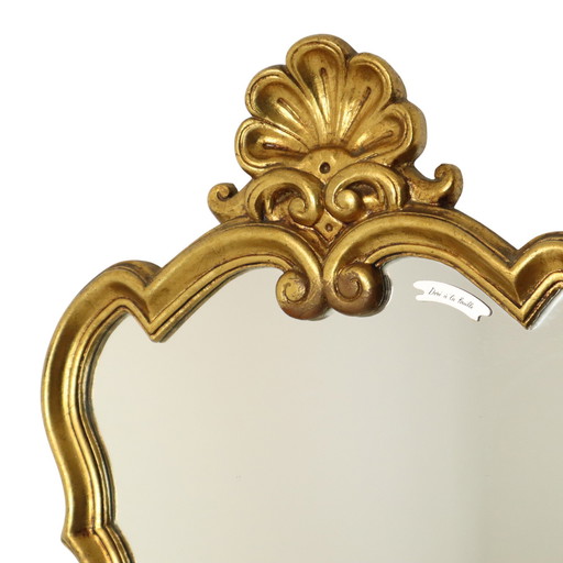 French Gold Leaf Baroque Style Mirror