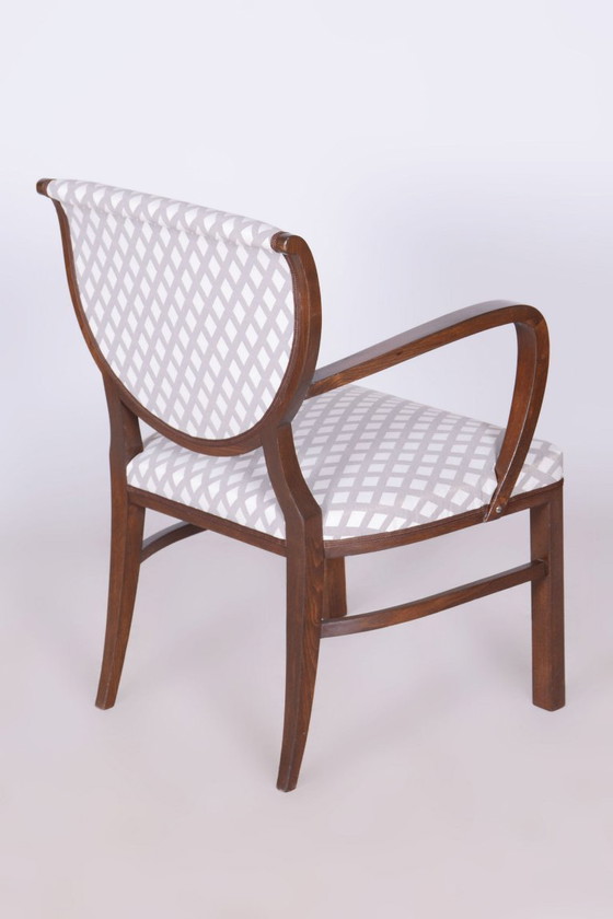 Gerestaureerde art-deco fauteuil, beukenhout, nieuwe bekleding, Tsjechisch, jaren 1920 – Textile, Wood (photo 7 of 12)