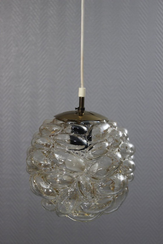 Image 1 of Suspension lustre en verre Bubble style Helena Tynell Limburg design 1960s