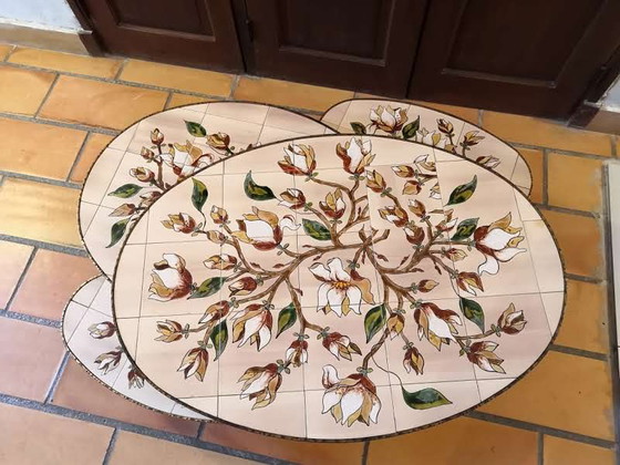 Image 1 of Table basse vintage en acier par Georges Pelletier pour La Roue à Vallauris, 1970