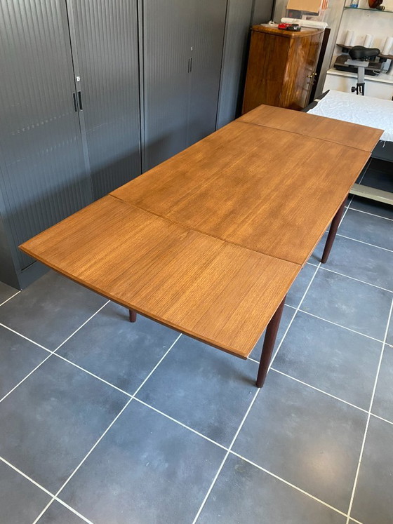 Extendable Scandinavian teak table by Johannes Andersen for Samcom Denmark An60 – Dining tables, Wood (photo 8 of 20)