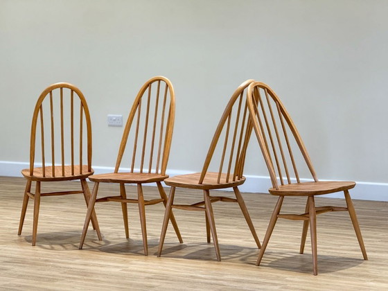Image 1 of Table pliante Ercol et quatre chaises Quaker par Lucian Ercolani, années 1960