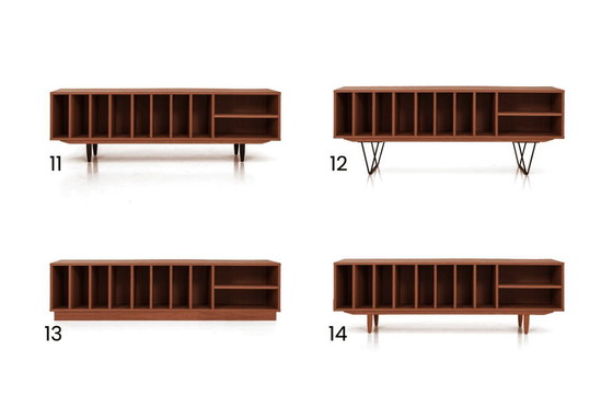 Image 1 of Vinyl kast gebeitst teak T-S09