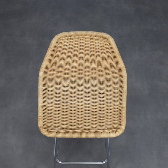 Image 1 of Set of 5 Rattan Bar Stools by Rohé Noordwolde, Netherlands, 1960s