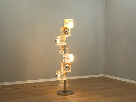 Image 1 of Lampada da terra in vetro cubico di Murano di Toni Zuccheri per VeArt, anni '70