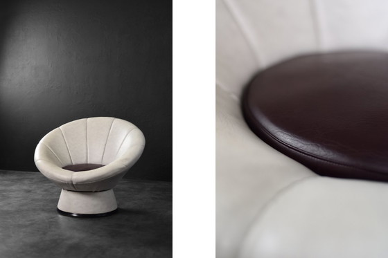 Image 1 of Vintage Italiaanse moderne draaibare bloemenstoel uit het midden van de vorige eeuw, jaren 70