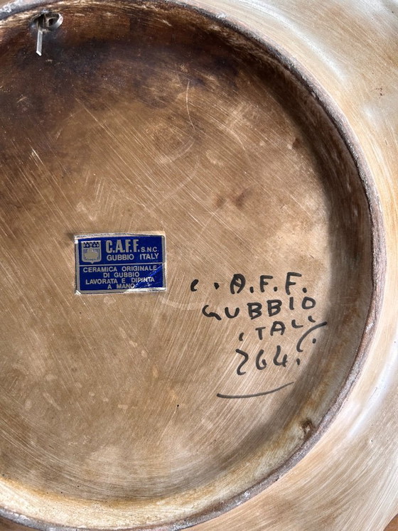 Image 1 of Kleurrijk gedecoreerd kleibord, handbeschilderd.