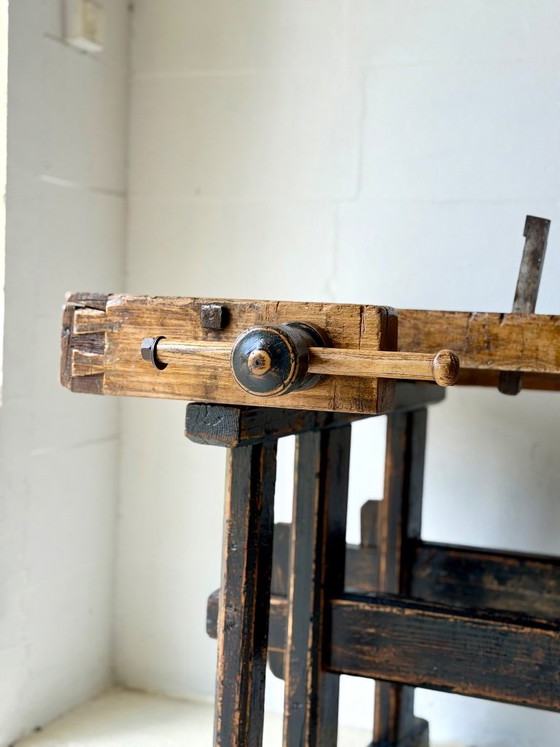 Établi de menuisier ancien en bois, années 1890 – Objets déco, Wood (photo 17 of 21)