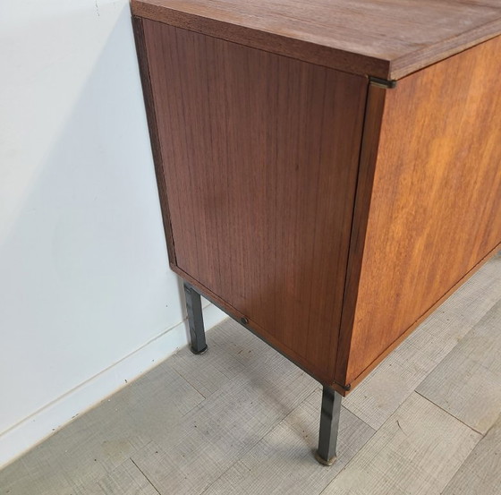 Image 1 of Credenza modernista in teak vintage degli anni '60 progettata da Louis Paolozzi