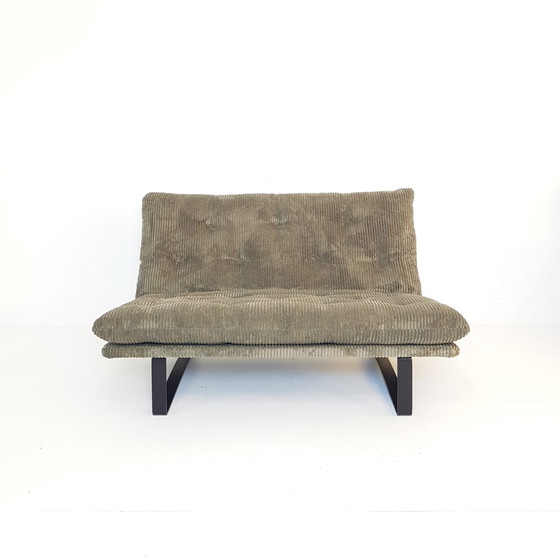 Canapé Vintage Vert Kho Liang Artifort 1,5 Place Nervuré Neuf C684 – Canapés 2 places, Metal, Polyester (photo 6 of 11)