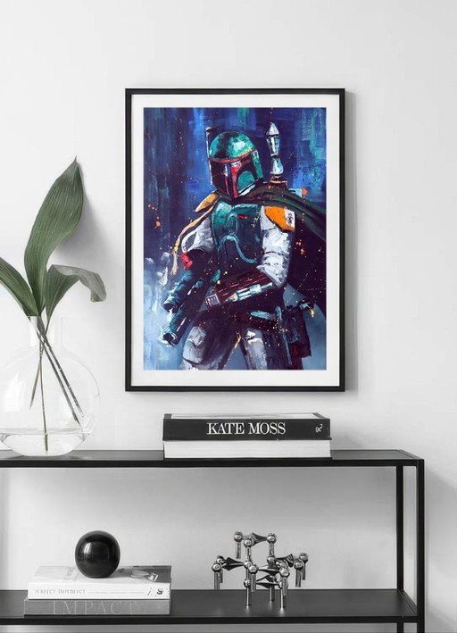 Star Wars – Boba Fett Mandalorian Artwork – kunst, Paper