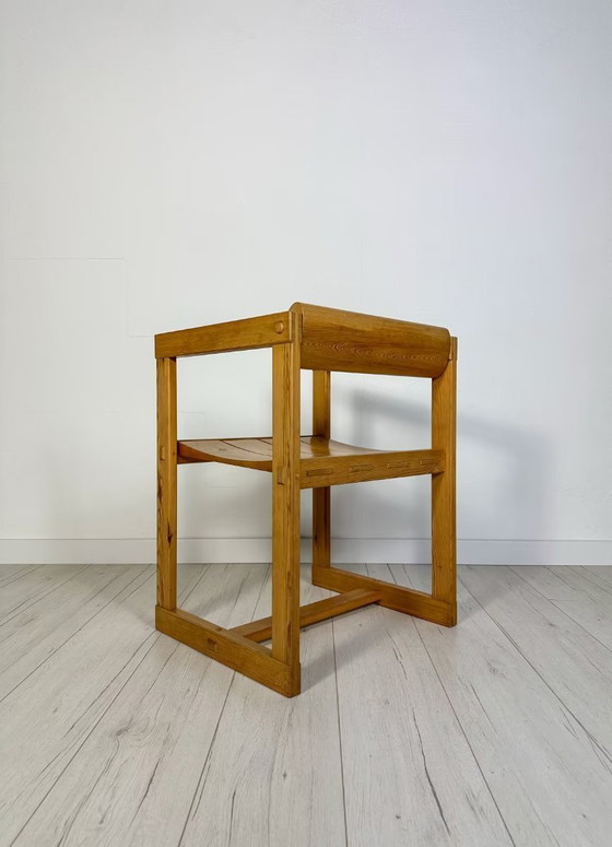 Image 1 of 4x Vintage grenen model 313 Trybo stoelen van Edvin Helseth jaren 60