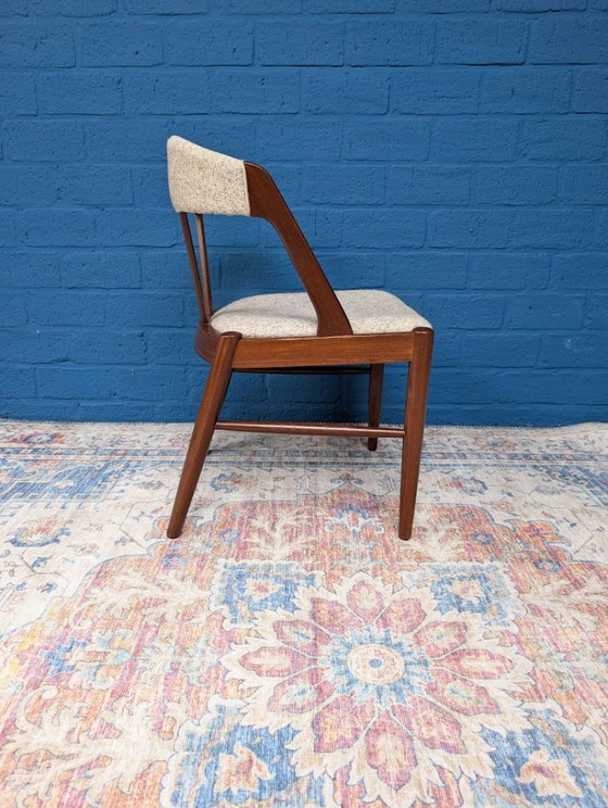 4x Chaises Design Vintage, Henning Kjærnulf, Années 60 – Chaises de salle à manger, Wool (photo 11 of 18)